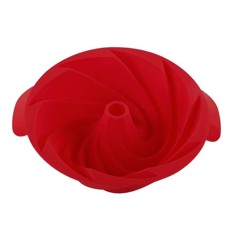 SHEbaking Silicone Fluted Pan Jello Mold Gelatin Molds Non-stick Baking Mold with Sturdy Handle Perfect for Cake, Jello, Mousse,Bread 9 inch - Image 2